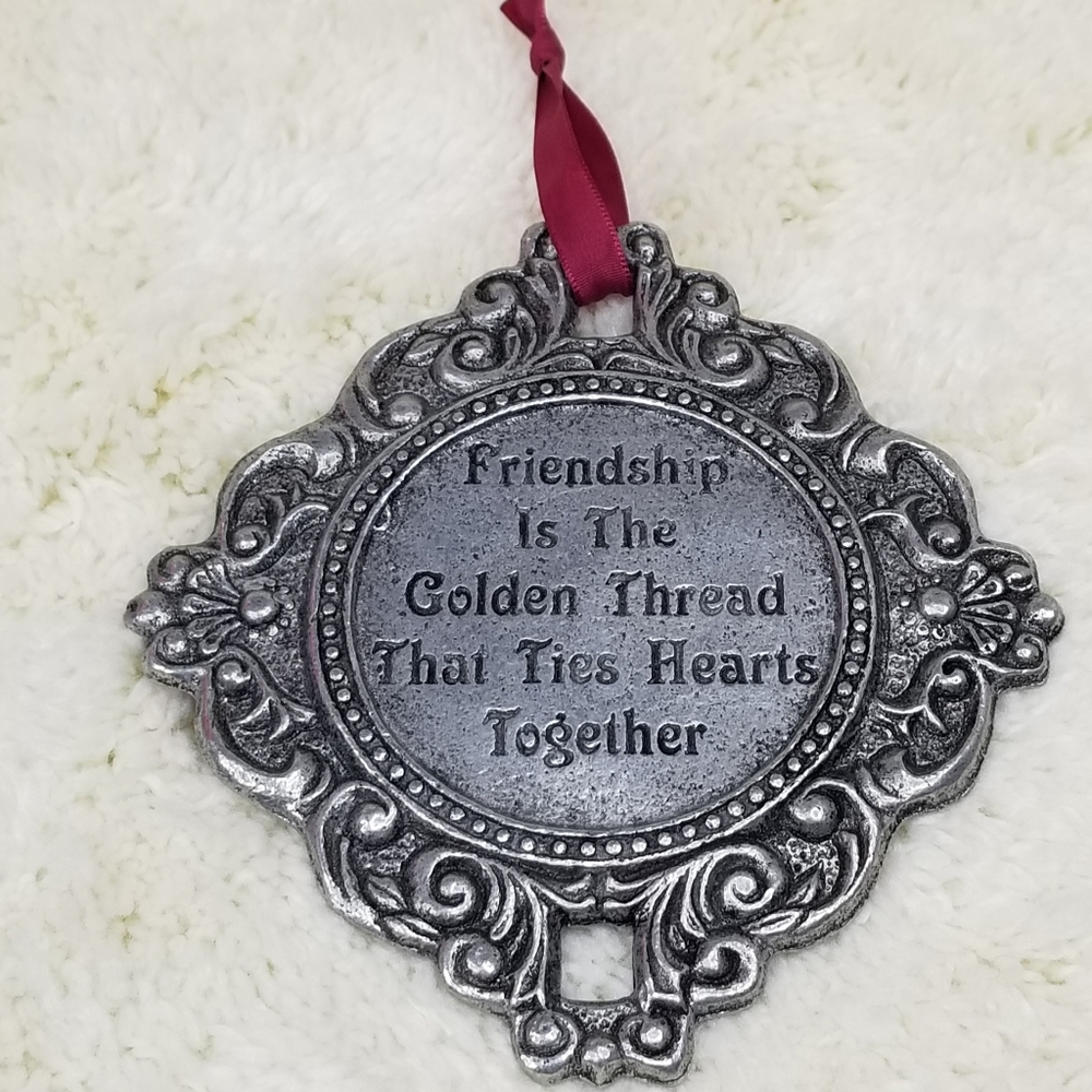Friendship metal ornament
